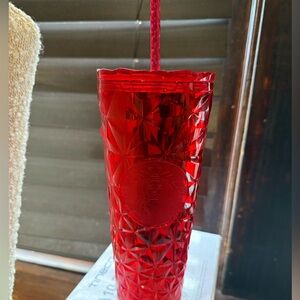 NWT Starbucks venti diamond red tumbler